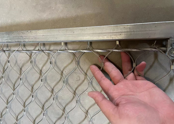 SS304 Flexible Stainless Steel Wire Cable Netting 2.0 Mm Wire 50x50 Mm Hole