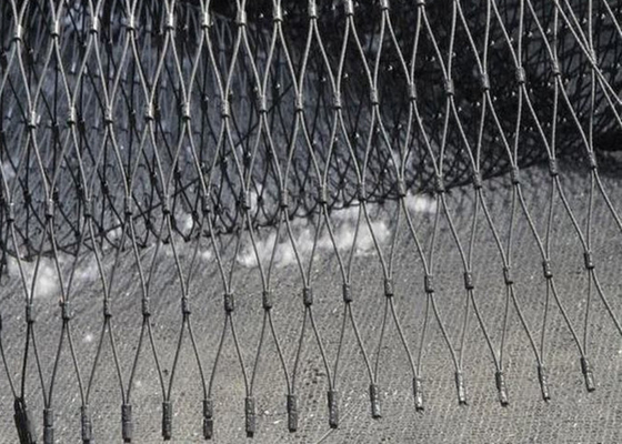 Protection 4mm Wire Rope Netting Easily Assembled Anti Corrosive Stainless Steel