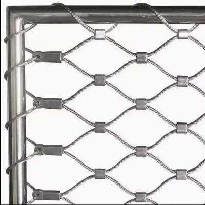 Stainless Steel 50mm X Tend Cable Mesh In Indoor Stair Railings Protection