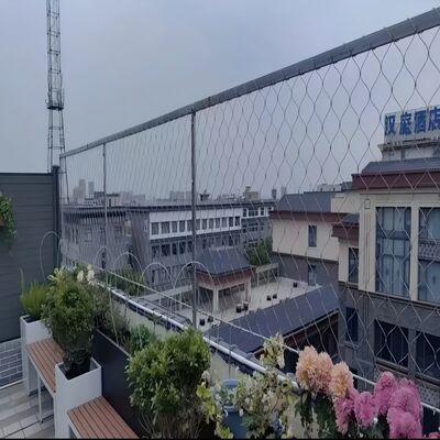Most Impacting Resistant Stainless Steel Rope Mesh Anti-Drop Net For Courtyard
