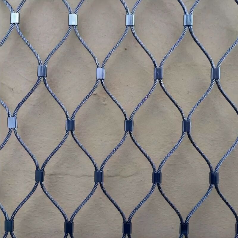 Most impacting resistant  Stainless Steel Wire Rope Mesh For  Predator Area Protection