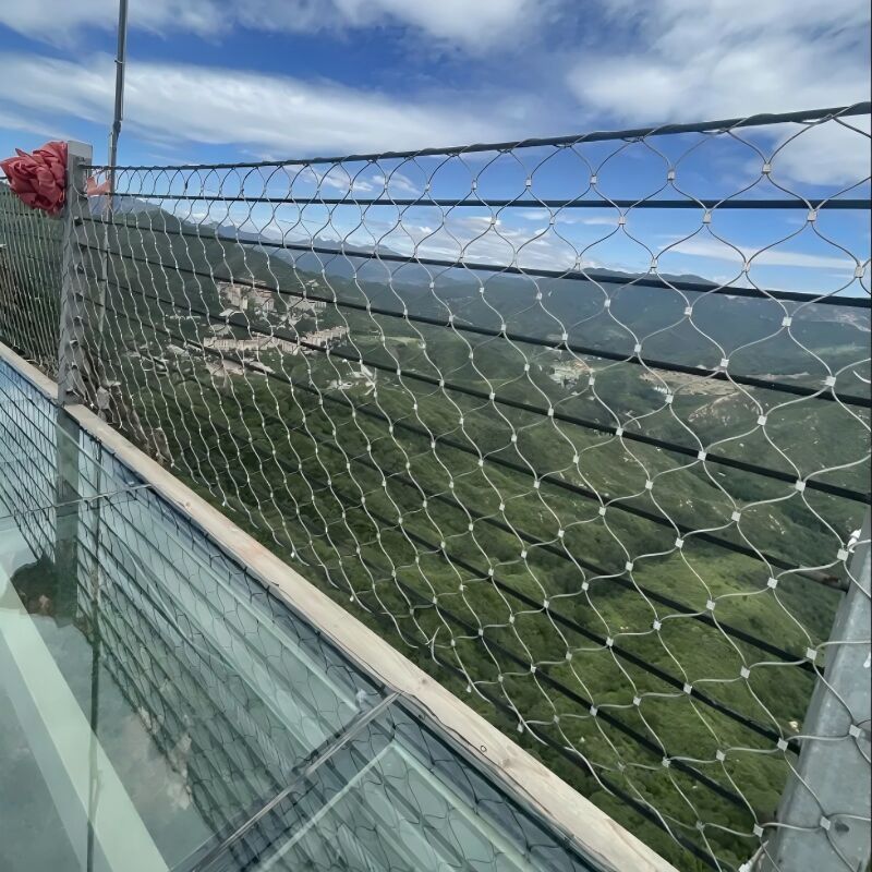 X-Type Stainless Steel Wire Flexible Cable Rope Mesh Infill Balcony Safety Net