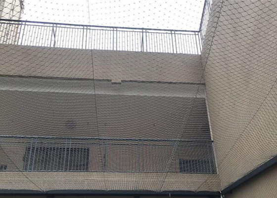Εύκαμπτο πλέγμα σχοινιών καλωδίων ανοξείδωτου Inox webnet με ferrules το πλέγμα καλώδιο 50*50mm 2,0 χιλ. τρύπα