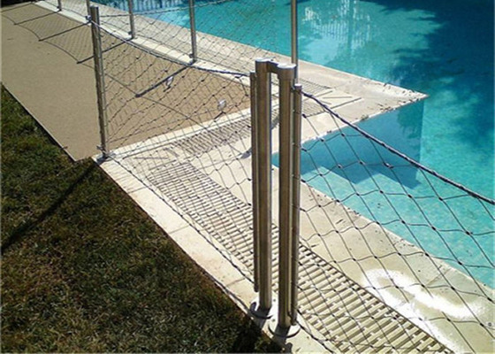 Πισίνα 5.0mm πλέγμα 7 X7 σχοινιών καλωδίων ανοξείδωτου