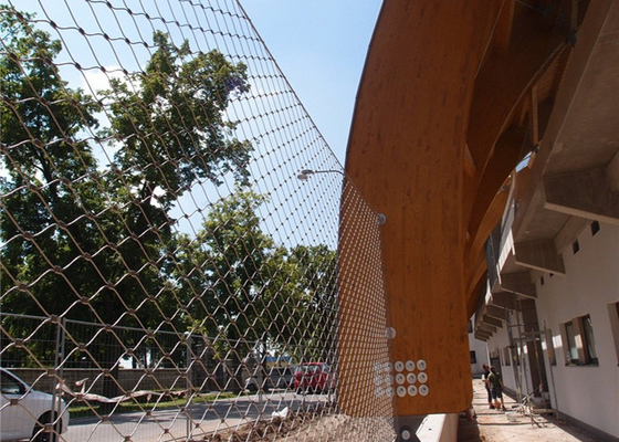 δίκτυο προστασίας οικοδόμησης πλέγματος καλωδίων 4.0mm αρχιτεκτονικό