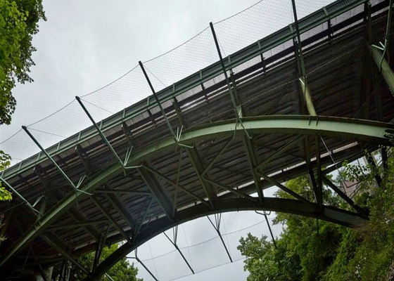 Εύκαμπτο Ferrule αλιείας με δίχτυα γεφυρών πλέγματος σχοινιών χάλυβα κιγκλιδωμάτων 25x25 ανοξείδωτο καλώδιο 3,0 χιλ.