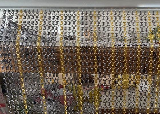Αργίλιο αίθουσα έκθεσης 1,5 χιλ. καλωδίων αλυσίδων συνδέσεων οθόνης αρχιτεκτόνων κουρτινών διακοσμητική