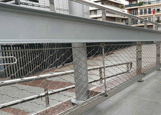 Φράχτη από ανοξείδωτο σχοινί για προστασία 2,0 mm 60x60 mm τρύπα