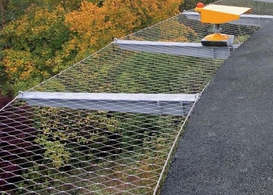 ανθεκτικό στα οξέα πλέγμα 300*300mm καλωδίων ανοξείδωτου αλιεία με δίχτυα ασφάλειας διαδρόμων αεροσκαφών