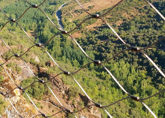 Προστατευτικά 0.5-30meter Χ τείνουν Ferrule πλέγματος καλωδίων την ασφάλεια πεζουλιών που πιάνει τη μη οξύδωση