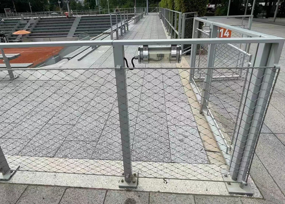 Ο φράκτης Χ τείνει το πλέγμα καλωδίων με την καιρική απόδειξη σχοινιών ανοξείδωτου Ss304 2.0mm