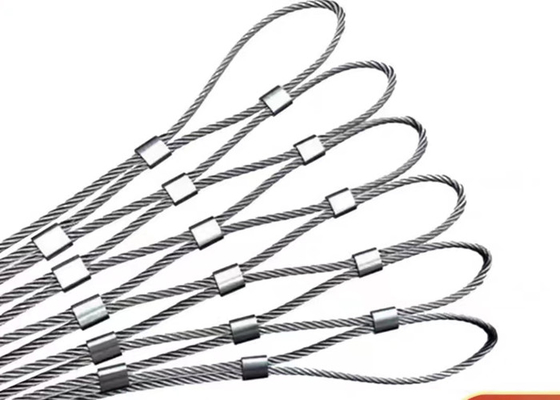 Ferrule μη που οξυδώνει το πλέγμα σχοινιών καλωδίων ανοξείδωτου 30*30mm για το κιγκλίδωμα ή την περίφραξη