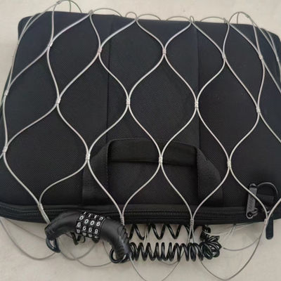 80mm Holesize ευέλικτο σκοινί από ανοξείδωτο χάλυβα Anti-Theft Mesh σακούλα