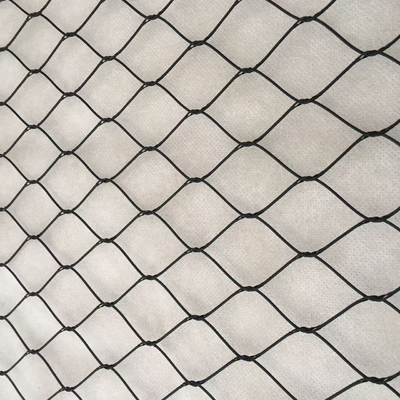 Μαύρο Οξειδωμένο Ανοξείδωτο Συρματόσχοινο Ferrule Διχτυωτό Πλέγμα για Κάγκελα