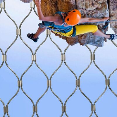 Προστατευτικό δίχτυ κιγκλιδώματος από συρματόσχοινο από ανοξείδωτο χάλυβα τύπου X-Type για κιγκλιδώματα