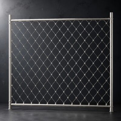 Δίκτυο σχοινιάς σιδηροτροχιάς 80x80mm για σκάλα