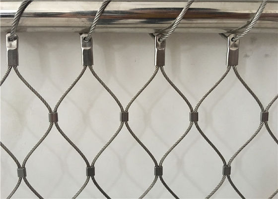 Ανοξείδωτο 2mm πλέγμα σχοινιών καλωδίων 60x60mm