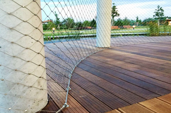 Διαμάντι 60*60mm Inoxidable πλέγμα σχοινιών καλωδίων ανοξείδωτου