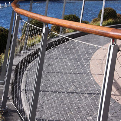 Πλέγμα 1.5mm σχοινιών SS κλιμακοστάσιων γεφυρών διάμετρος καλωδίων