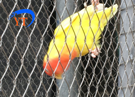 Ευέλικτο από ανοξείδωτο χάλυβα Bird 7x7 Aviary συρμάτινο δίχτυ για περίβλημα ζωολογικού κήπου